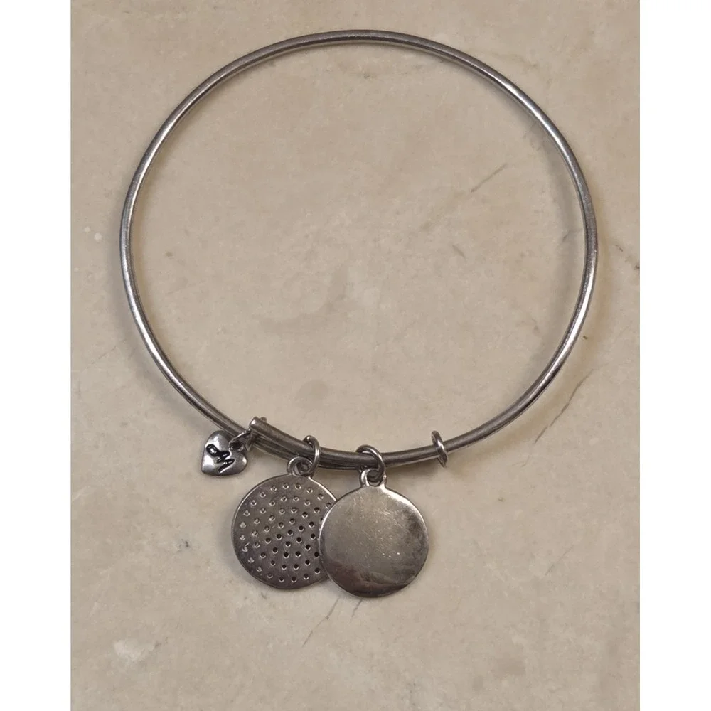 Vintage‎ Sterling Silver Ralph Lauren Inspirational Bangle Charm Bracelet 7.5